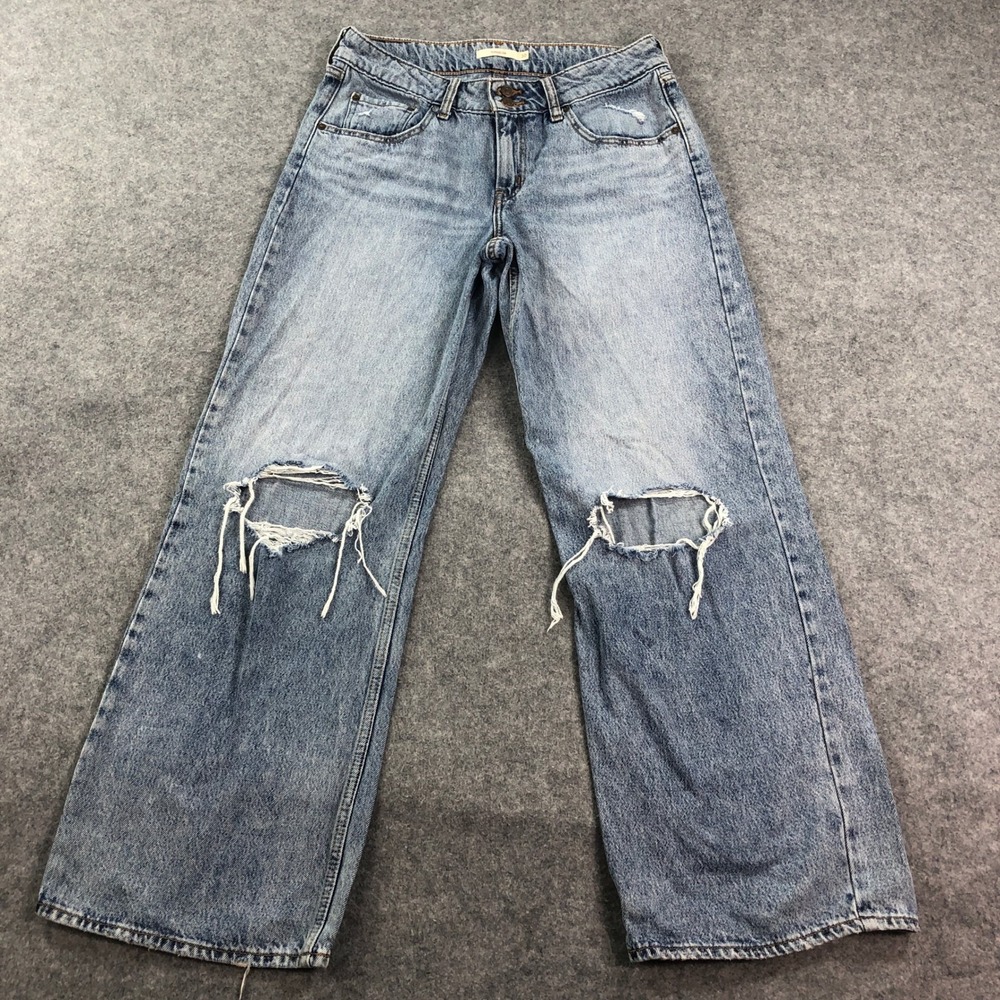 Levis Superlow Womens Jeans 30x32 (fits 30x31) Wide Leg Blue